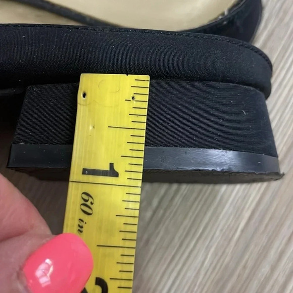 Colin Stuart slides Mules with removable bow/charm Black Square toe Size 6.5 - Picture 9 of 12